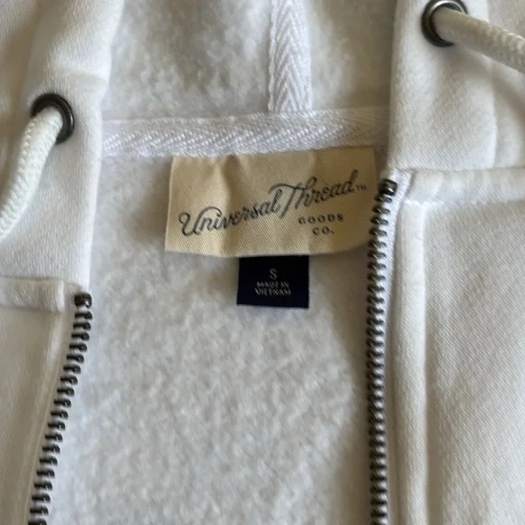 Brand new white zip up hoodie - Picture 2 of 4